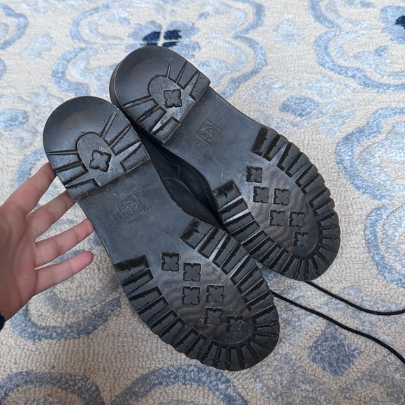 Dr. Marten Black Leather Shriver Hi. Combat Women’s Lace Up Boot - Picture 3 of 7